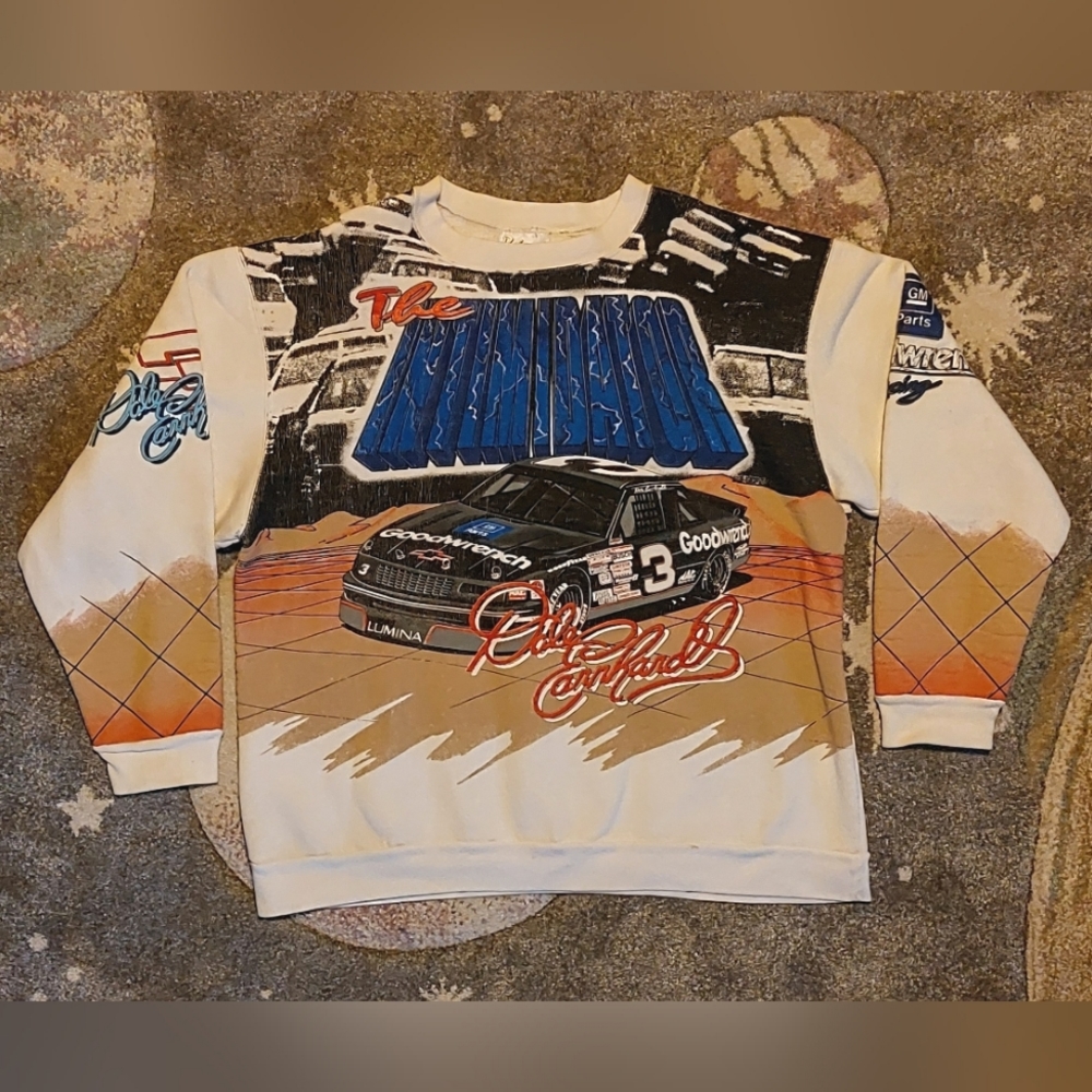 Vintage The INTIMIDATOR Dale Earnhardt all over print sweatshirt